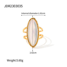 Load image into Gallery viewer, White Shell Oval Premium Ring
