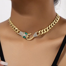 Load image into Gallery viewer, Snake-shaped Metal Chain Necklace
