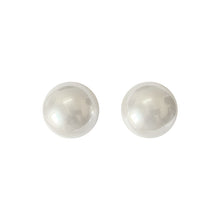 Load image into Gallery viewer, Silver Needle Large Pearl Earrings
