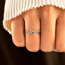 Load image into Gallery viewer, S925 sterling silver double knot wrapped ring
