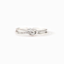 Load image into Gallery viewer, S925 sterling silver double knot wrapped ring
