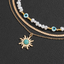 Load image into Gallery viewer, Sun Pinestone Pendant Necklace
