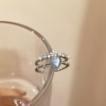 Load image into Gallery viewer, Blue Moonlight  Love Flower Zircon Ring
