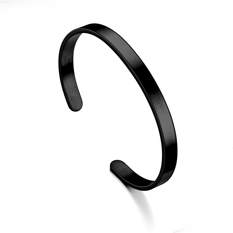 Stainless steel c-shaped bracelet