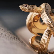Load image into Gallery viewer, Zodiac Snake Middle Finger Ring
