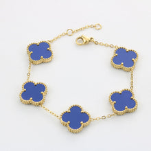 Load image into Gallery viewer, Double-sided Fritillaria Lucky Four-leaf bracelet

