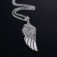 Load image into Gallery viewer, Human Feather Pendant Titanium Steel necklace
