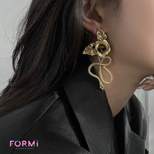 Load image into Gallery viewer, Flower Snake Shaped Earrings
